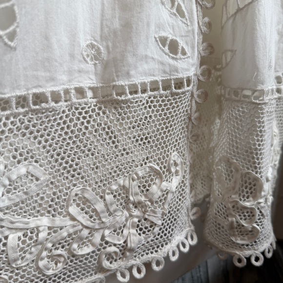 ZARA White Embroidered Lace Maxi Dress NWT Boho Cotton Slip Beach Resort ZW XS - Picture 13 of 14